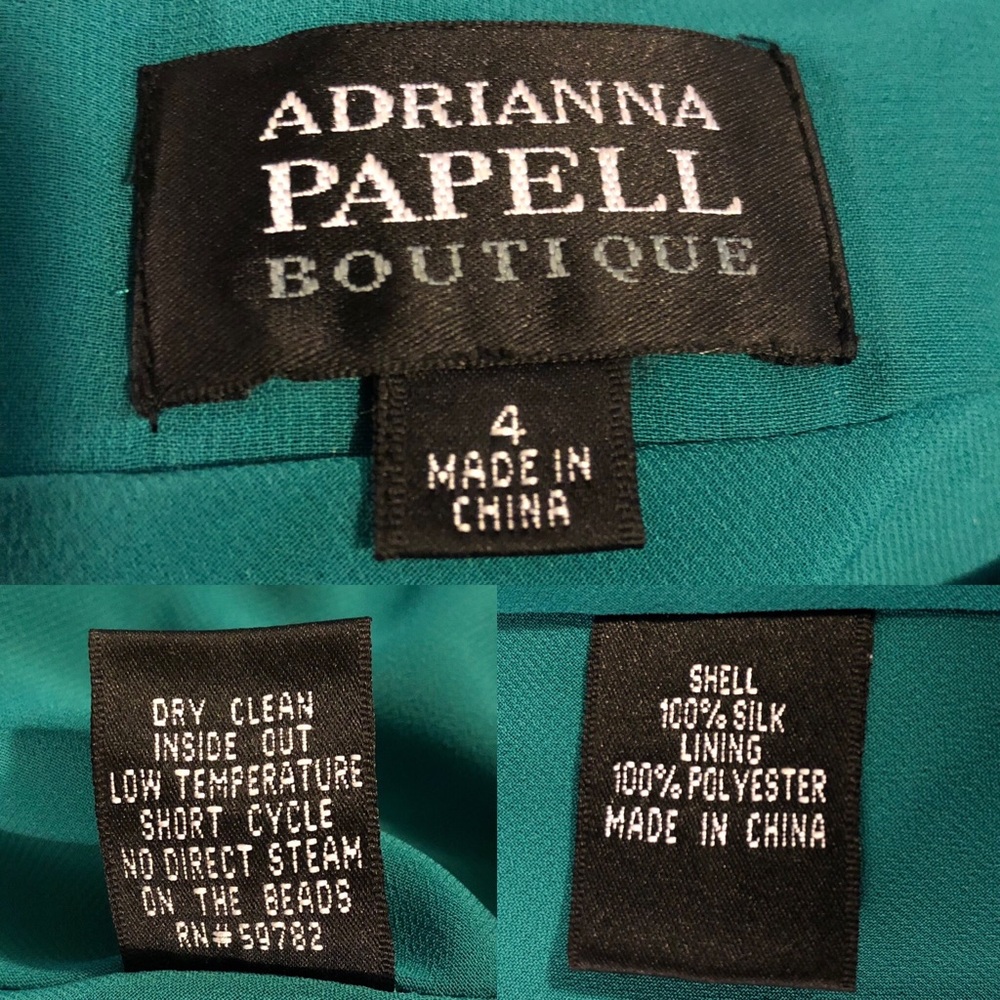 Adrianna Papell Boutique Silk Beaded Gown - Picture 3 of 3